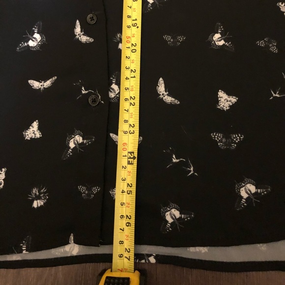 Drop sleeve black butterfly blouse “Contemporaine” - Picture 8 of 13